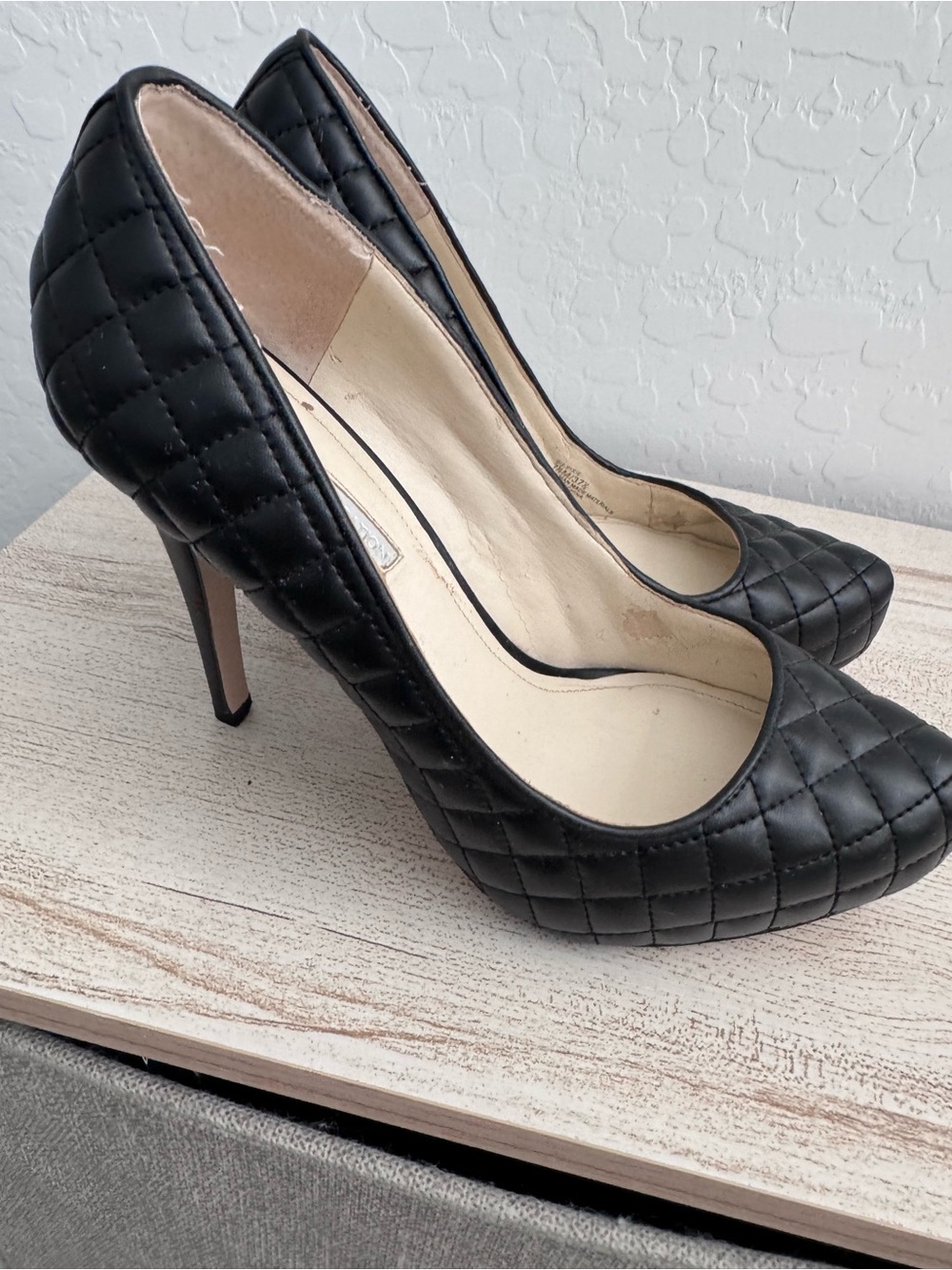 BCBGeneration Black Quilted Stiletto Pumps